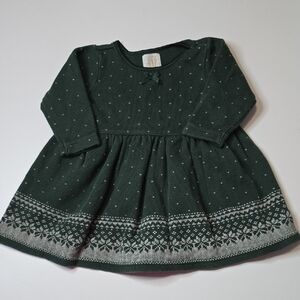 GAP Dark Green Kids Dress with White Accents
